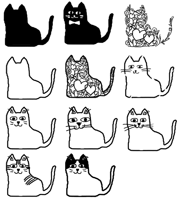 猫切り絵始動？: 猫の切り絵が作りたい！